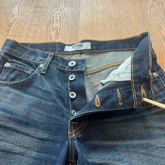 Baldwin the Henley Jean Men’s Classic Slim Jeans Dark Wash Size 28 x 34 Inseam - Picture 12 of 13